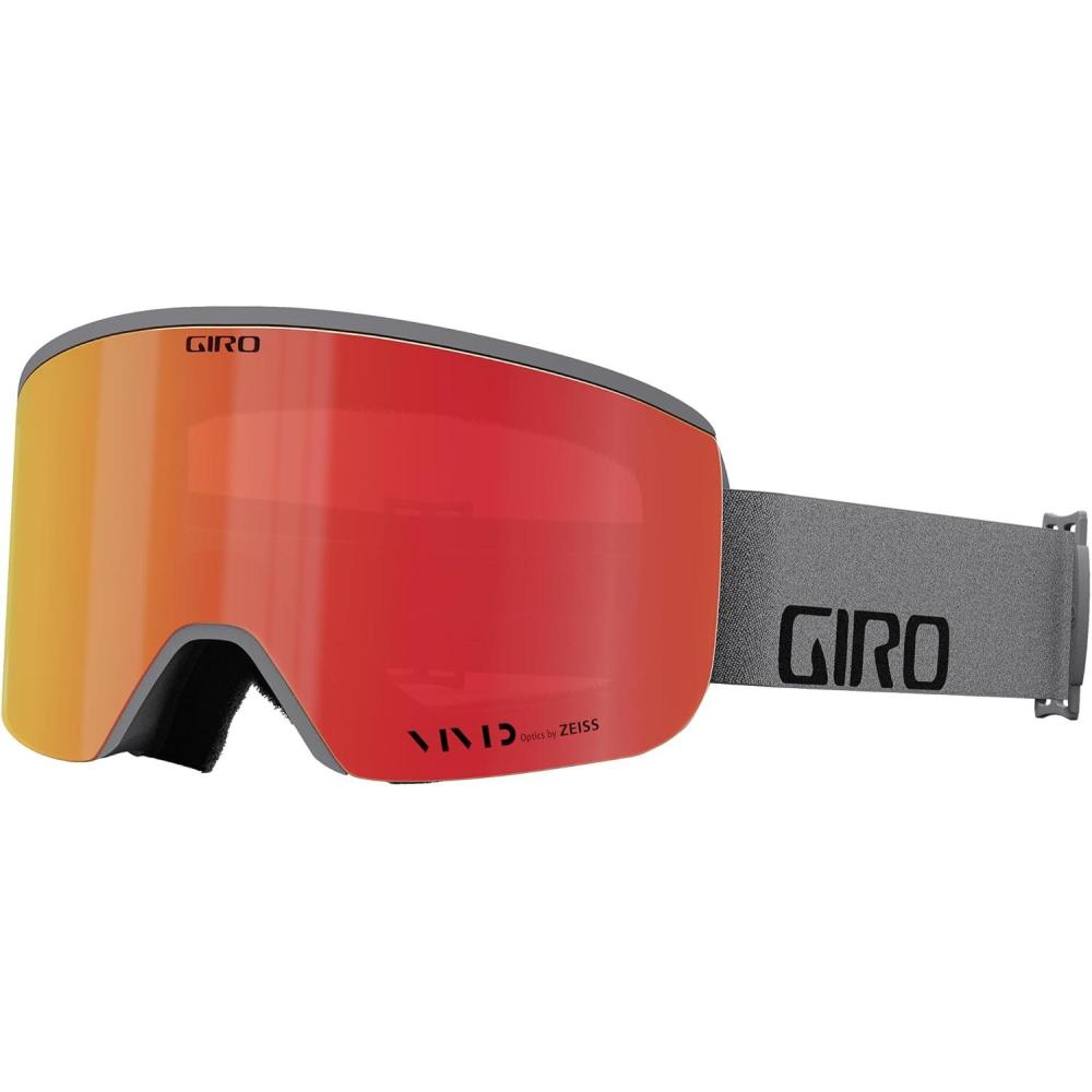 imageGiro Axis Ski Goggles  Snowboard Goggles for Men  Quick Change with 2 VIVID Lenses  AntiFog Vent Tech  OTGGrey Wordmark24  Vivid Ember