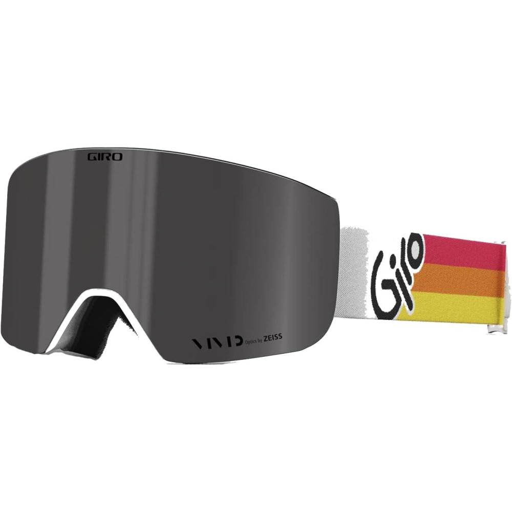 imageGiro Axis Ski Goggles  Snowboard Goggles for Men  Quick Change with 2 VIVID Lenses  AntiFog Vent Tech  OTGRed and Orange Vintage  Vivid Smoke