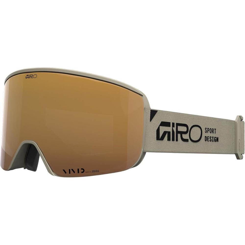 imageGiro Axis Ski Goggles  Snowboard Goggles for Men  Quick Change with 2 VIVID Lenses  AntiFog Vent Tech  OTGStone Tan Stacked  Vivid Petrol