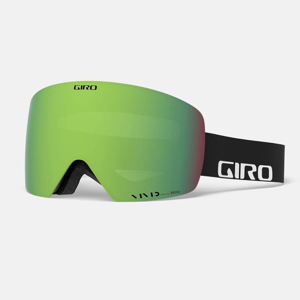 imageGiro Contour Goggles 2022Black Wordmark Vivid Emerald