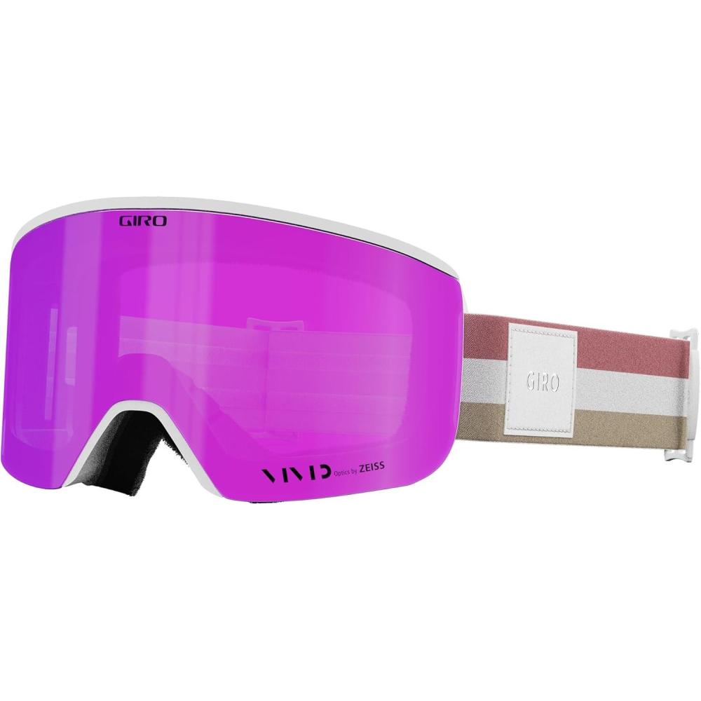 imageGiro Ella Goggles 2022 WomensWhite Lx Stripe Vivid Pink