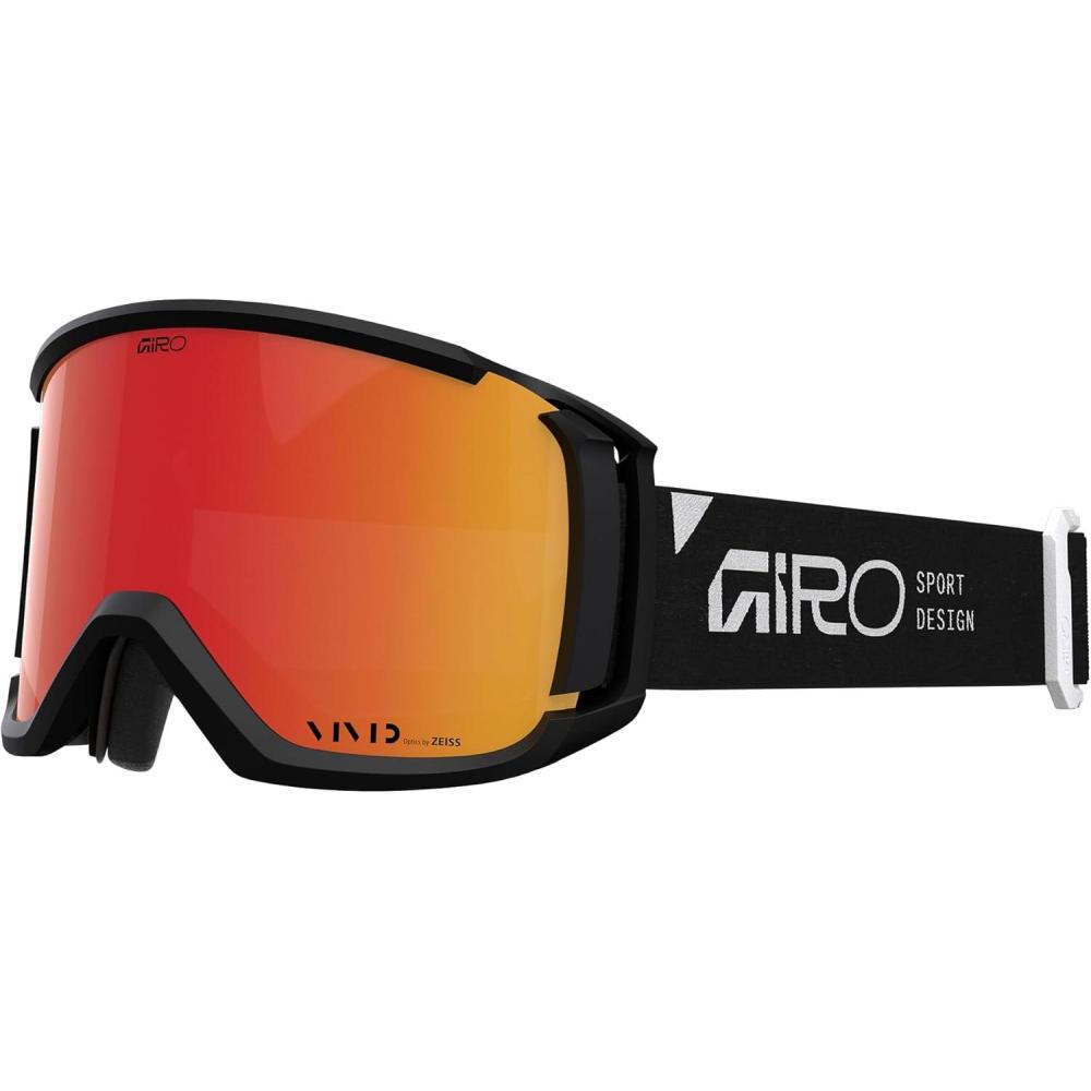 imageGiro Revolt Snow GogglesBlack Stacked  Vivid Ember  Clear