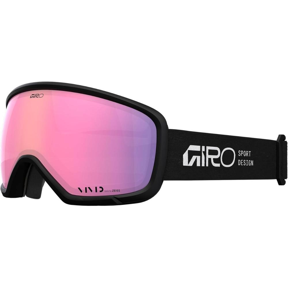 imageGiro Ringo Ski Goggles  Snowboard Goggles for Men Women ampamp Youth  VIVID Lens  AntiFog  OTG Over GlassesBlack Stacked  Vivid Infrared