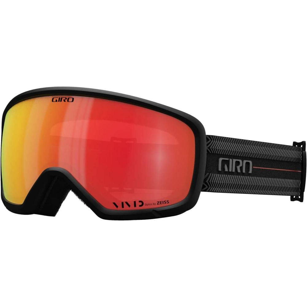 imageGiro Ringo Ski Goggles  Snowboard Goggles for Men Women ampamp Youth  VIVID Lens  AntiFog  OTG Over GlassesBlack TechlineVivid Ember