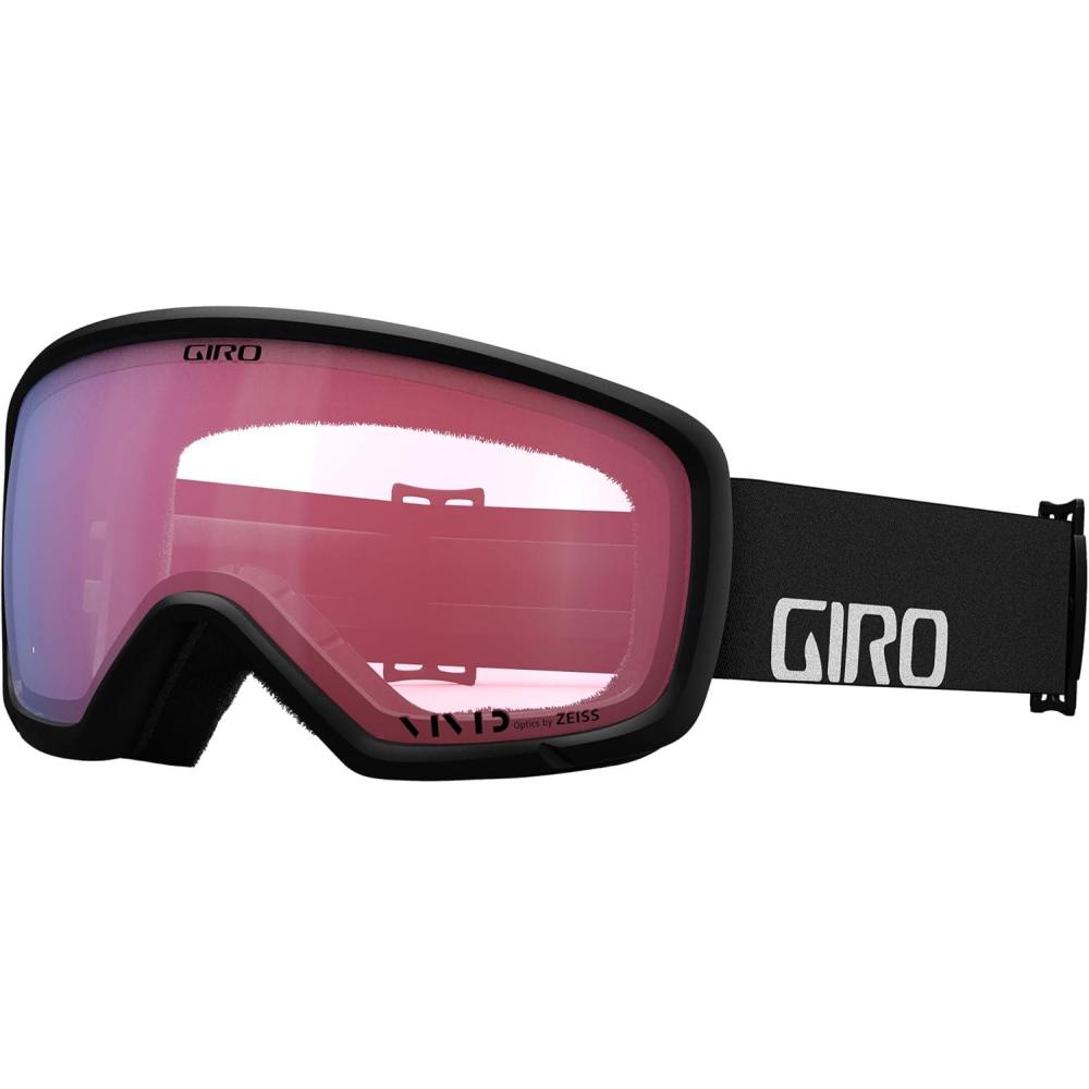 imageGiro Ringo Ski Goggles  Snowboard Goggles for Men Women ampamp Youth  VIVID Lens  AntiFog  OTG Over GlassesBlack WordmarkVivid Infrared