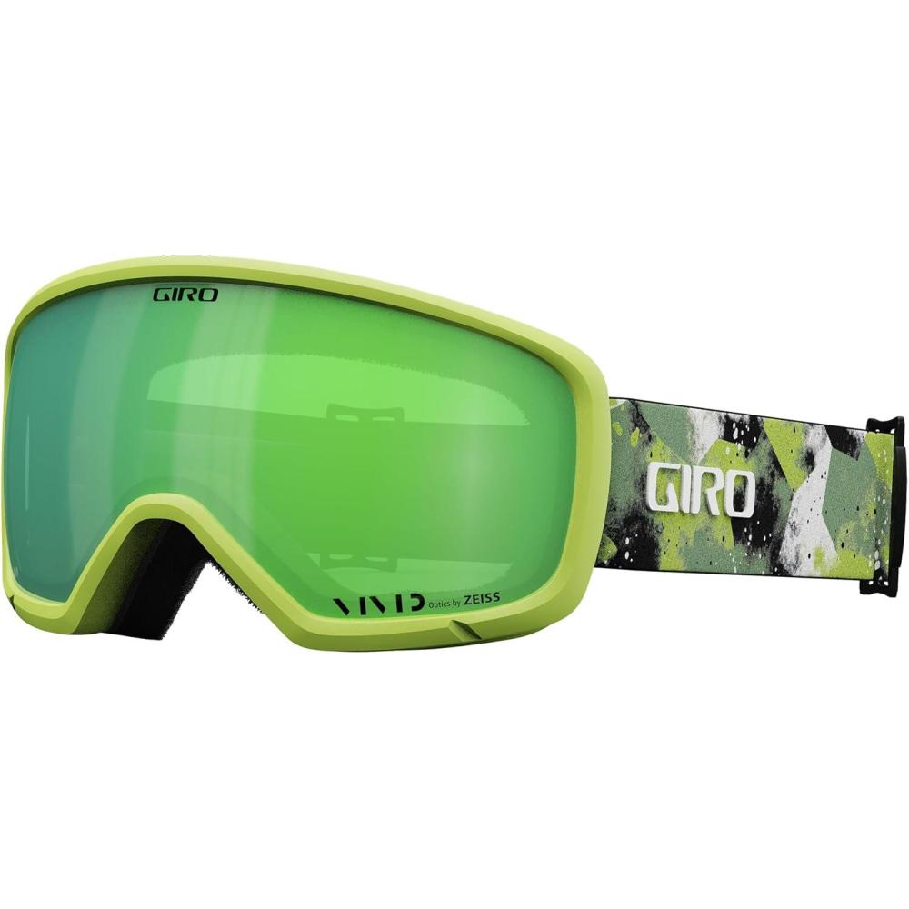 imageGiro Ringo Ski Goggles  Snowboard Goggles for Men Women ampamp Youth  VIVID Lens  AntiFog  OTG Over GlassesGreen Cloud  Vivid Emerald