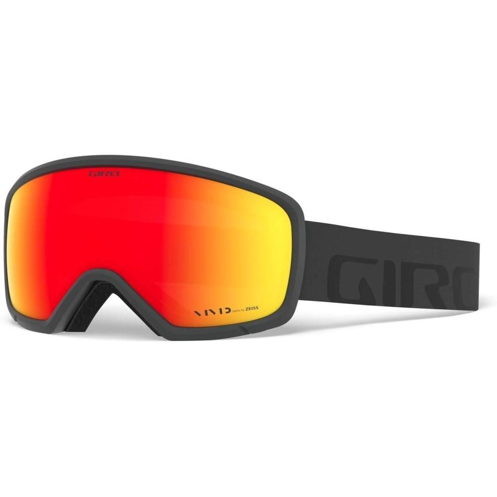 imageGiro Ringo Ski Goggles  Snowboard Goggles for Men Women ampamp Youth  VIVID Lens  AntiFog  OTG Over GlassesGrey WordmarkVivid Ember