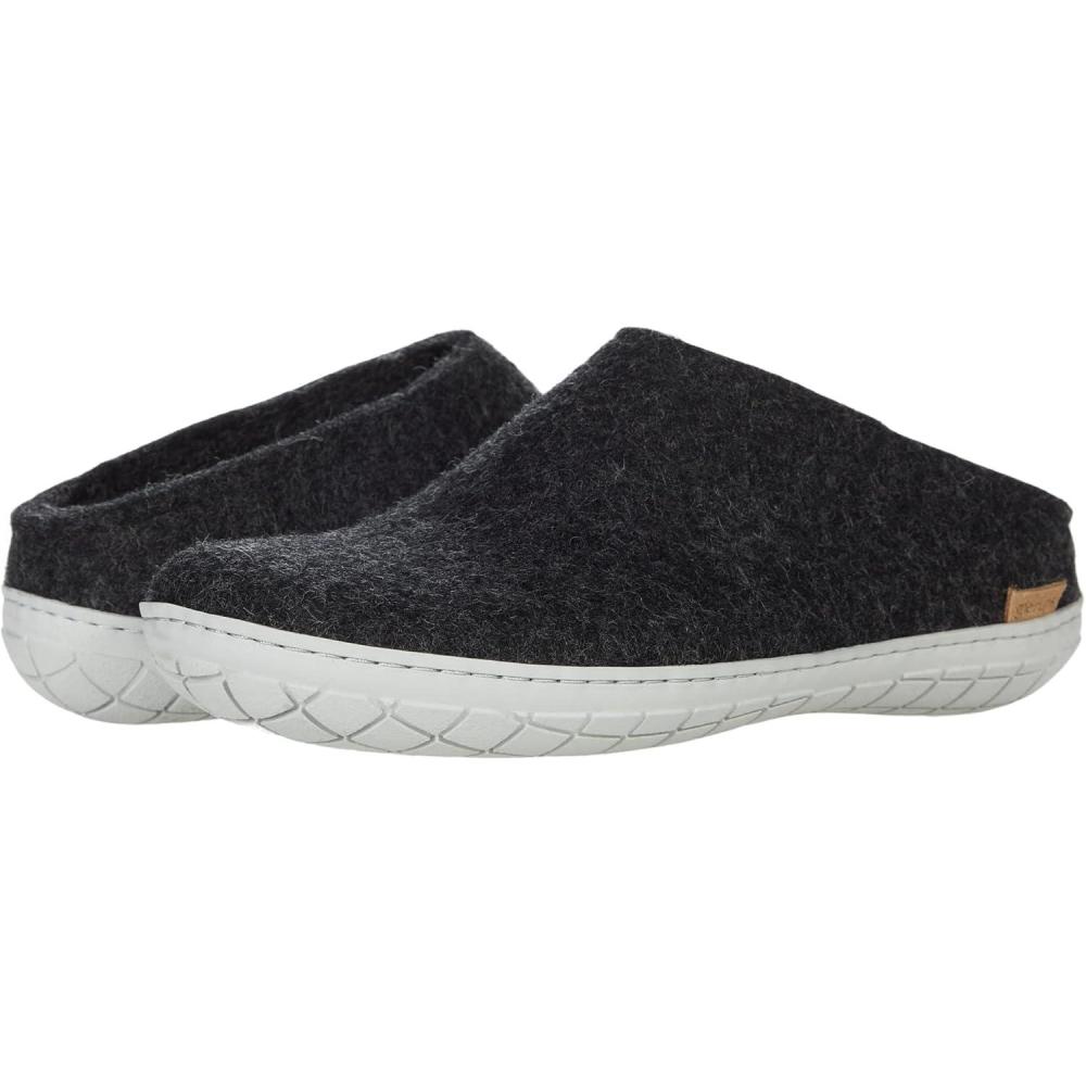 imageGlerups 100 quality wool mix Slipper with rubber sole Unisex SliponCharcoalGrey Rubber