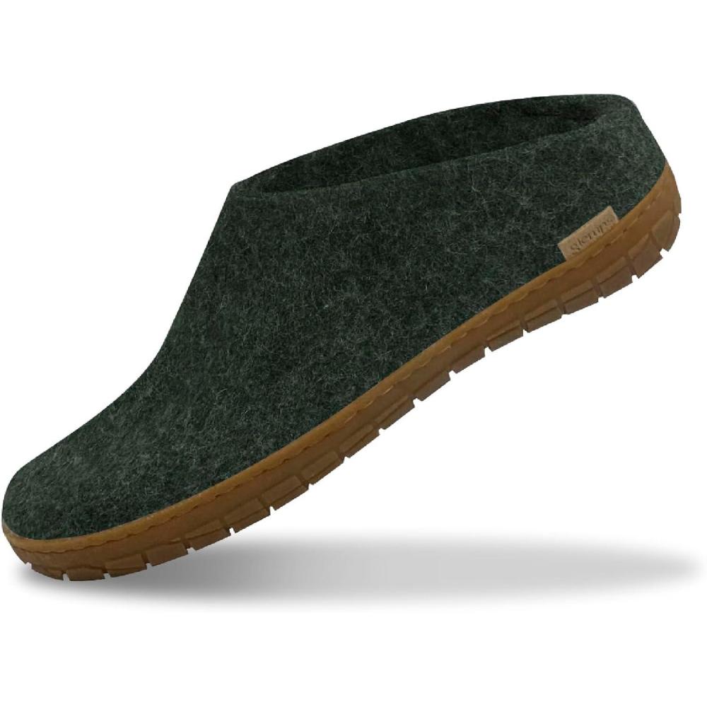 imageGlerups 100 quality wool mix Slipper with rubber sole Unisex SliponForest