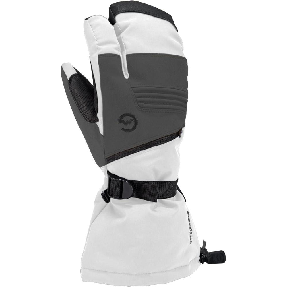 imageGordini Womens Goretex Storm 3Finger GloveWhite  Grey