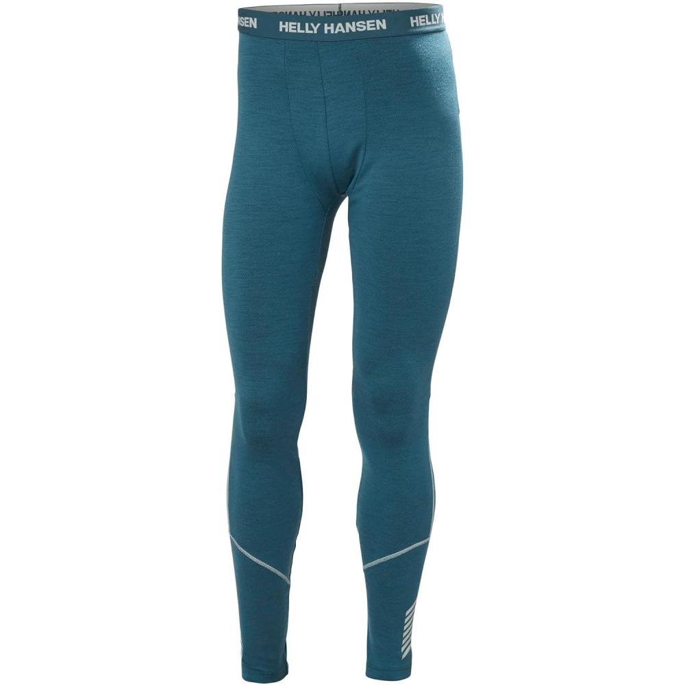 imageHellyHansen LIFA Merino Midweight Pant for Men Track Pants with NonItch Fabric 2Layer Design Flat Lock Seams ZQ Wool453 Dark Creek