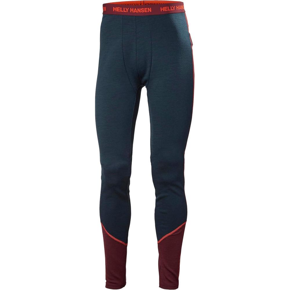 imageHellyHansen LIFA Merino Midweight Pant for Men Track Pants with NonItch Fabric 2Layer Design Flat Lock Seams ZQ Wool574 Midnight
