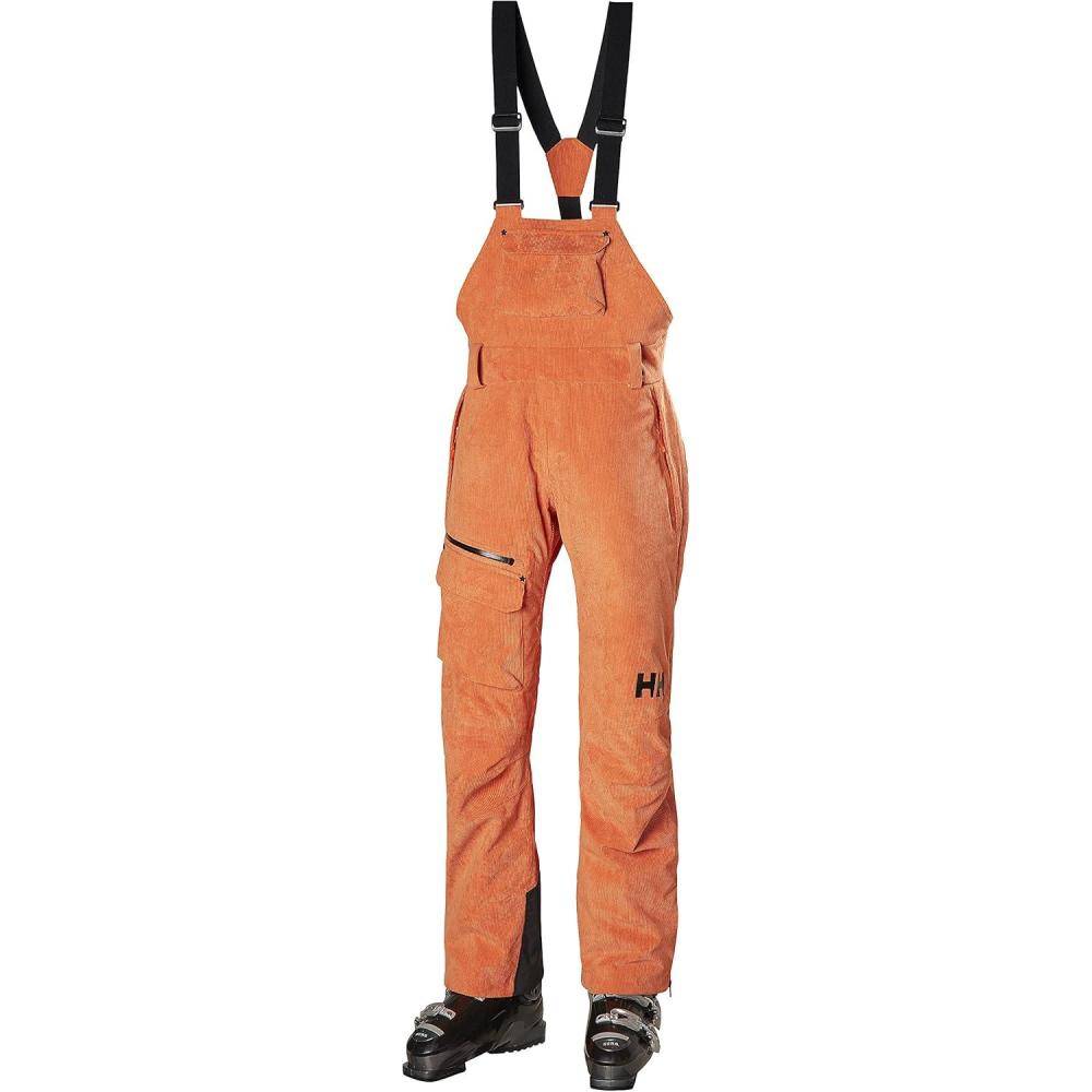 imageHellyHansen Powderqueen Bib Pant Womens Snow Pant for Skiing Waterproof Insulated Winter Gear226 Bright Orange