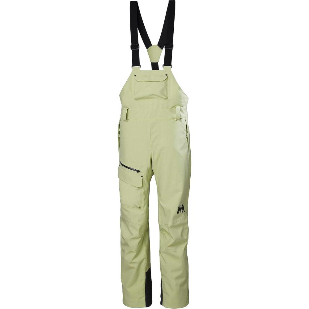 imageHellyHansen Powderqueen Bib Pant  Womens Snow Pant for Skiing Waterproof Insulated Winter Gear498 Iced Matcha