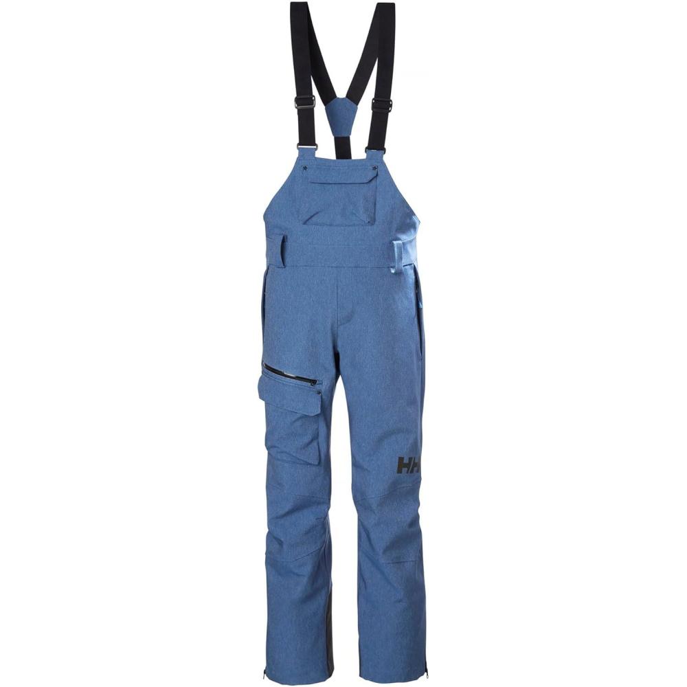 imageHellyHansen Powderqueen Bib Pant  Womens Snow Pant for Skiing Waterproof Insulated Winter Gear607 Deep Fjord Denim