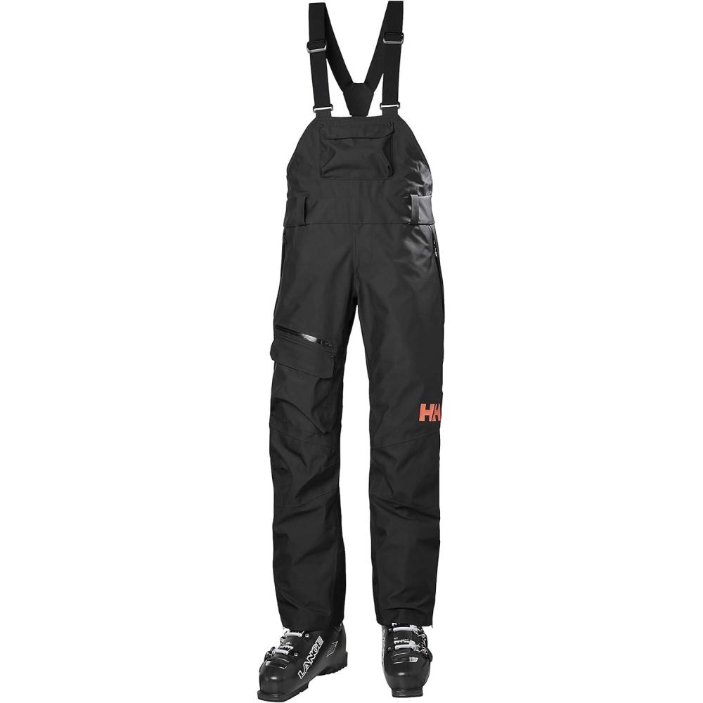 imageHellyHansen Powderqueen Bib Pant  Womens Snow Pant for Skiing Waterproof Insulated Winter Gear990 Black