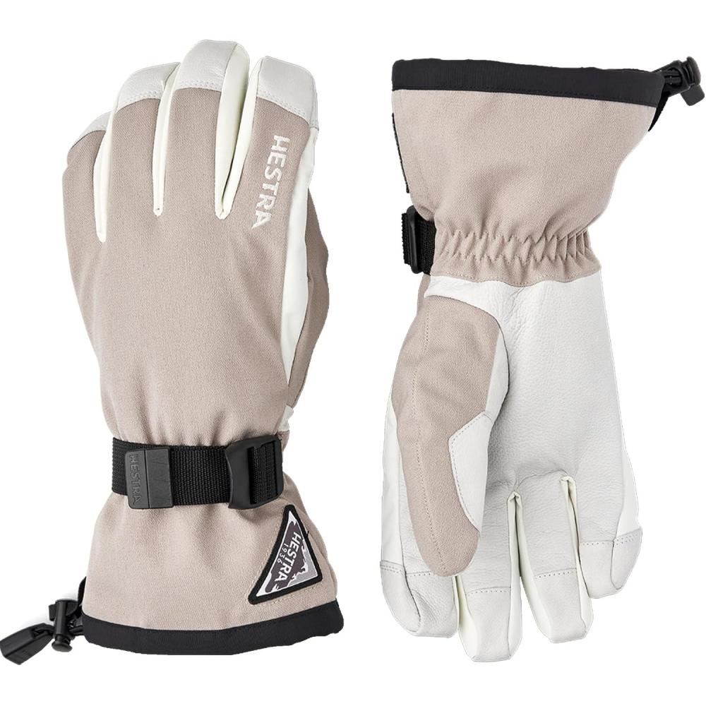 imageHestra Unisex Powder Gauntlet Glove Leather Windproof Insulated Glove for Alpine Ski Everyday Winter Wear for Men ampamp WomenBeige