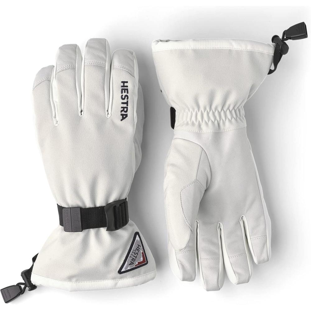 imageHestra Unisex Powder Gauntlet Glove Leather Windproof Insulated Glove for Alpine Ski Everyday Winter Wear for Men ampamp WomenOffwhite