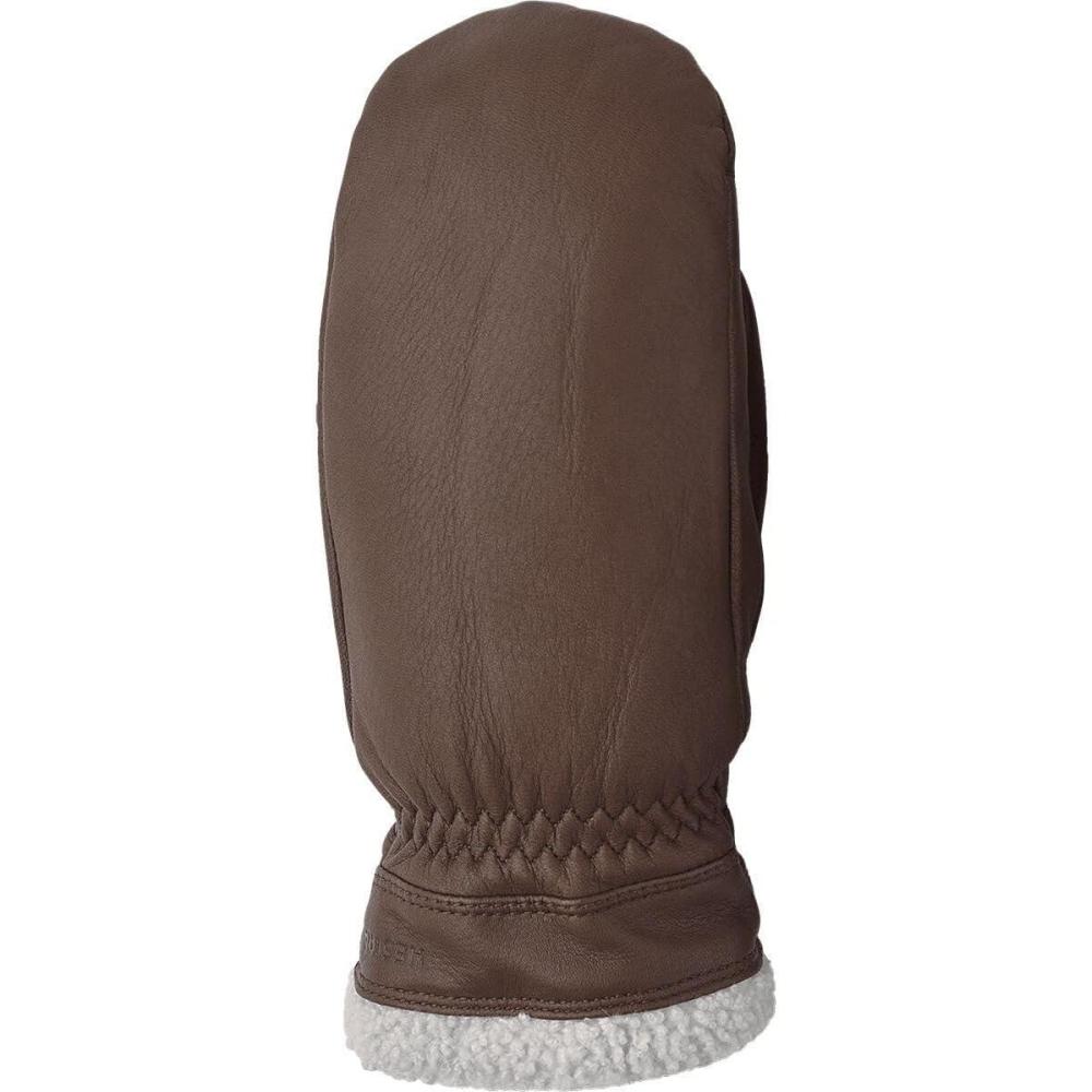 imageHestra Womens Gloves Sundborn Slim Fit Winter Leather Mitten with FurChocolate
