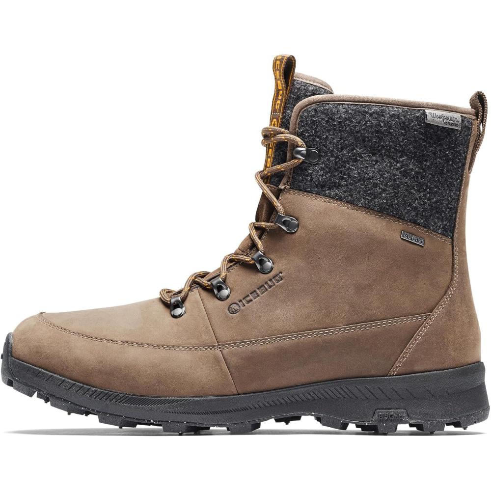 imageIcebug Mens Adak BUGrip Winter Hiking Boot with Carbide Studded Traction SoleCoffeeGrey