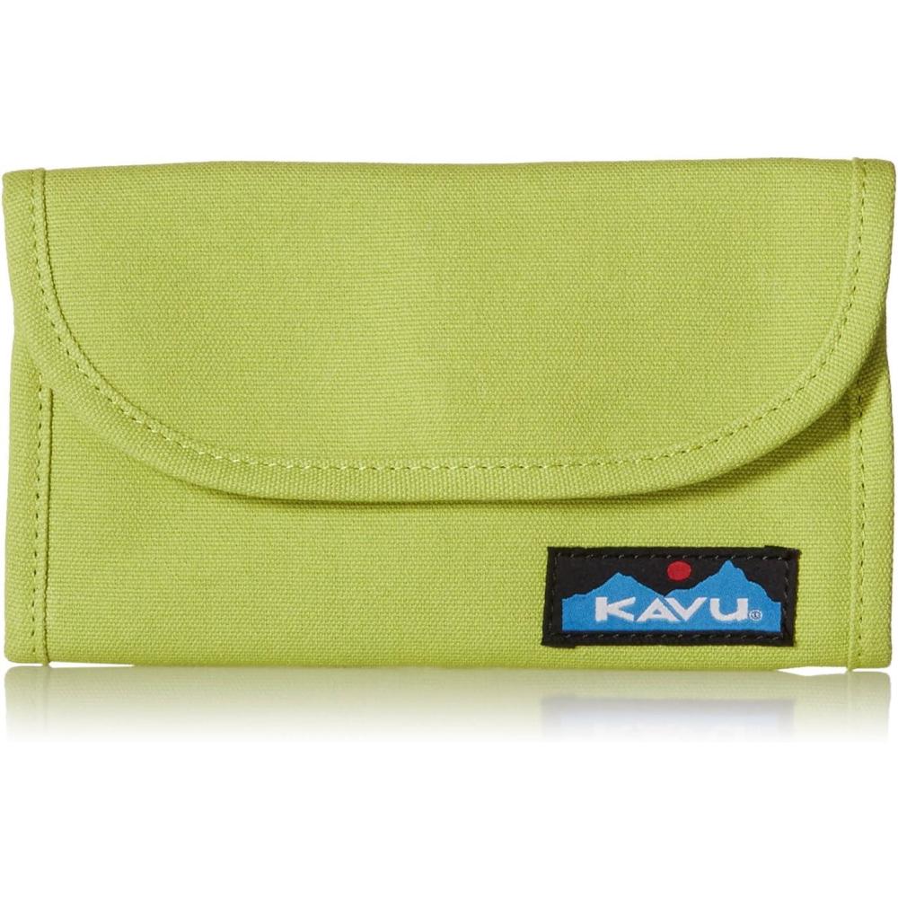 imageKAVU Big Spender Trifold Wallet Clutch Travel OrganizerAcid Green