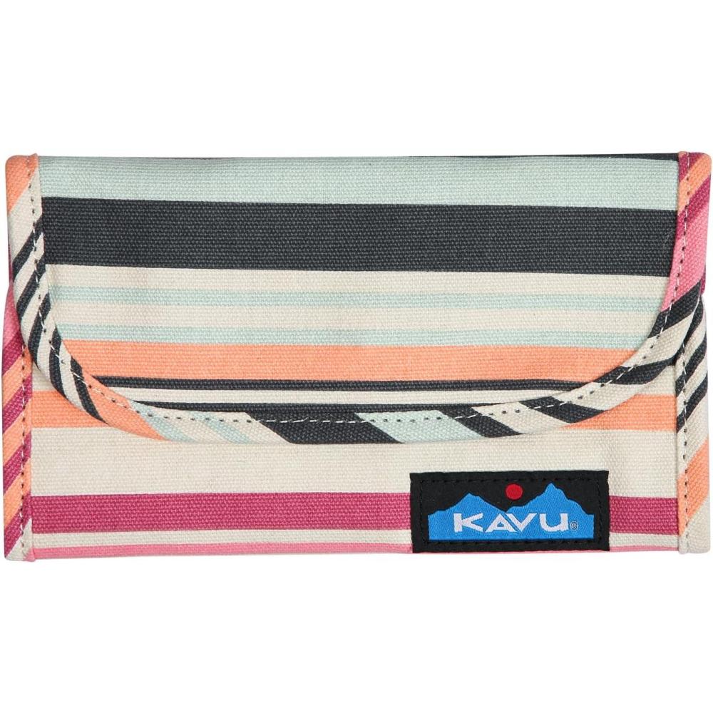 imageKAVU Big Spender Trifold Wallet Clutch Travel OrganizerMidsummer Stripe
