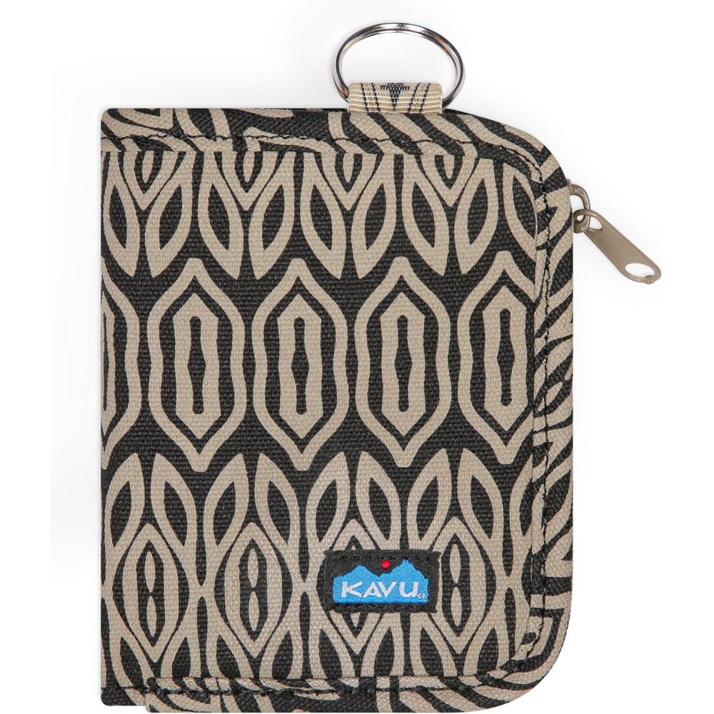 imageKAVU Zippy Wallet Bi Fold Zip Clutch With Removable Coin PouchDark Inlay