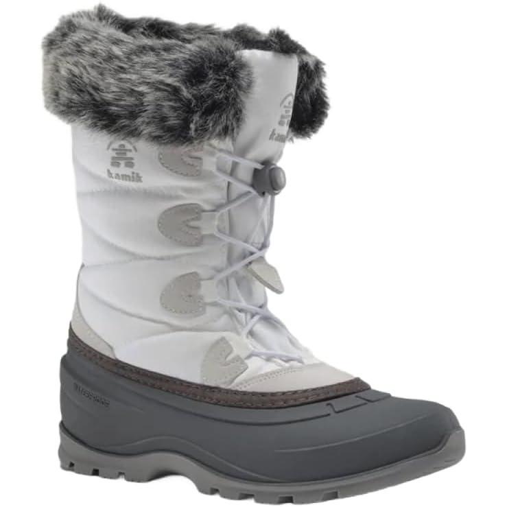 imageKamik Momentum 3 Snow Boots for Women Insulated  Thermal HEATMX Seam Sealed WaterproofWhite