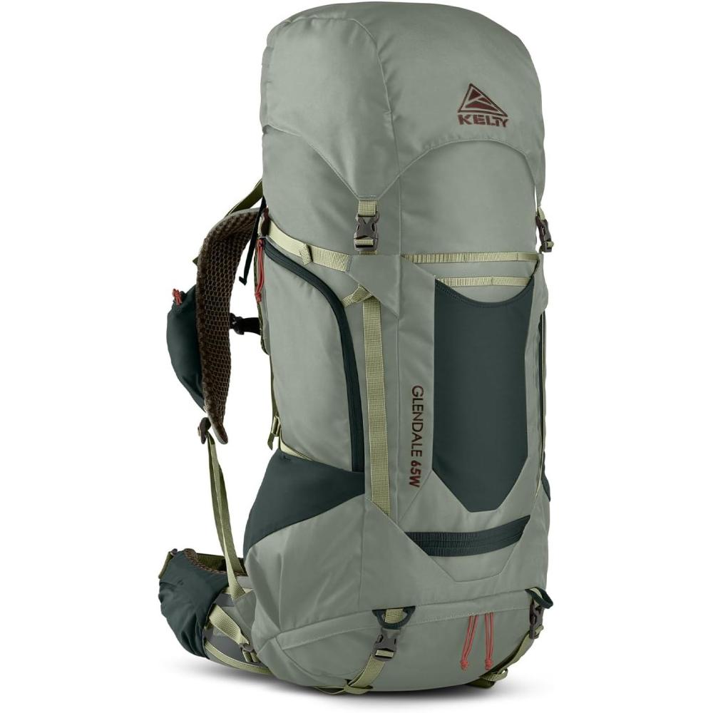 imageKelty Glendale 65L  105L Multiday Backpacking Thru Hiking Pack Adjustable Suspension Customized Fit Pageant Blue 105LSea Spray