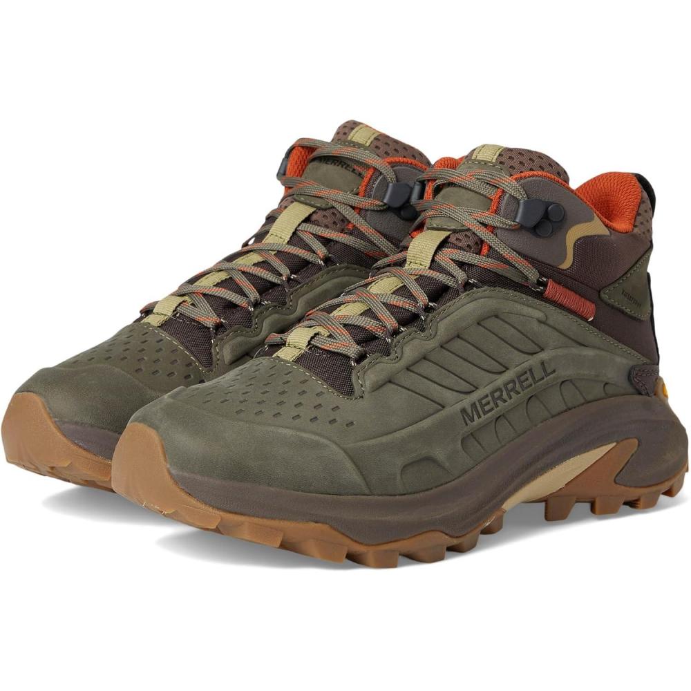 imageMerrell mens Moab Speed 2 Leather Mid WaterproofOlive