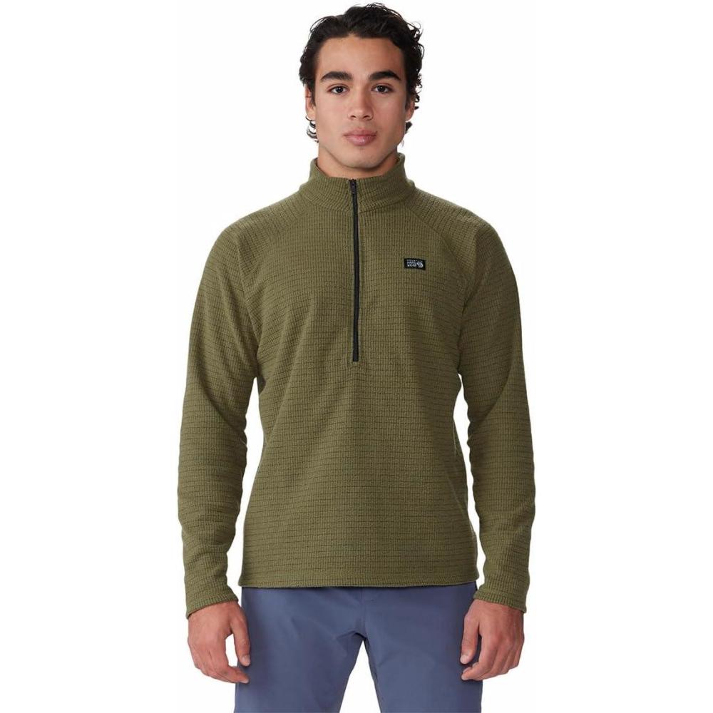 imageMountain Hardwear Mens Summit Grid Half Zip Combat Green Large