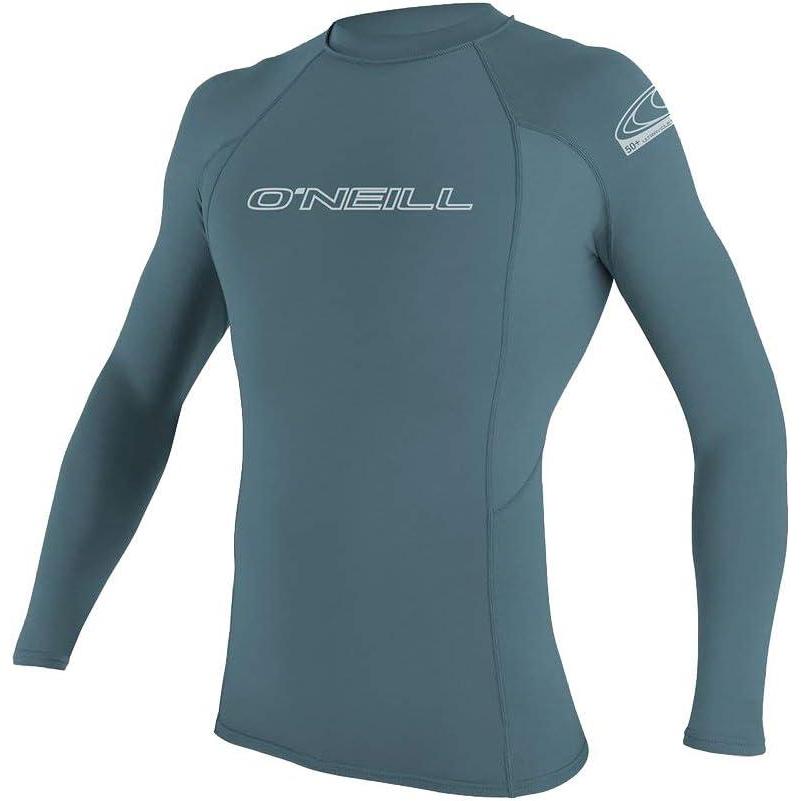imageONeill Mens Basic Skins UPF 50 Long Sleeve Rash GuardDusty Blue