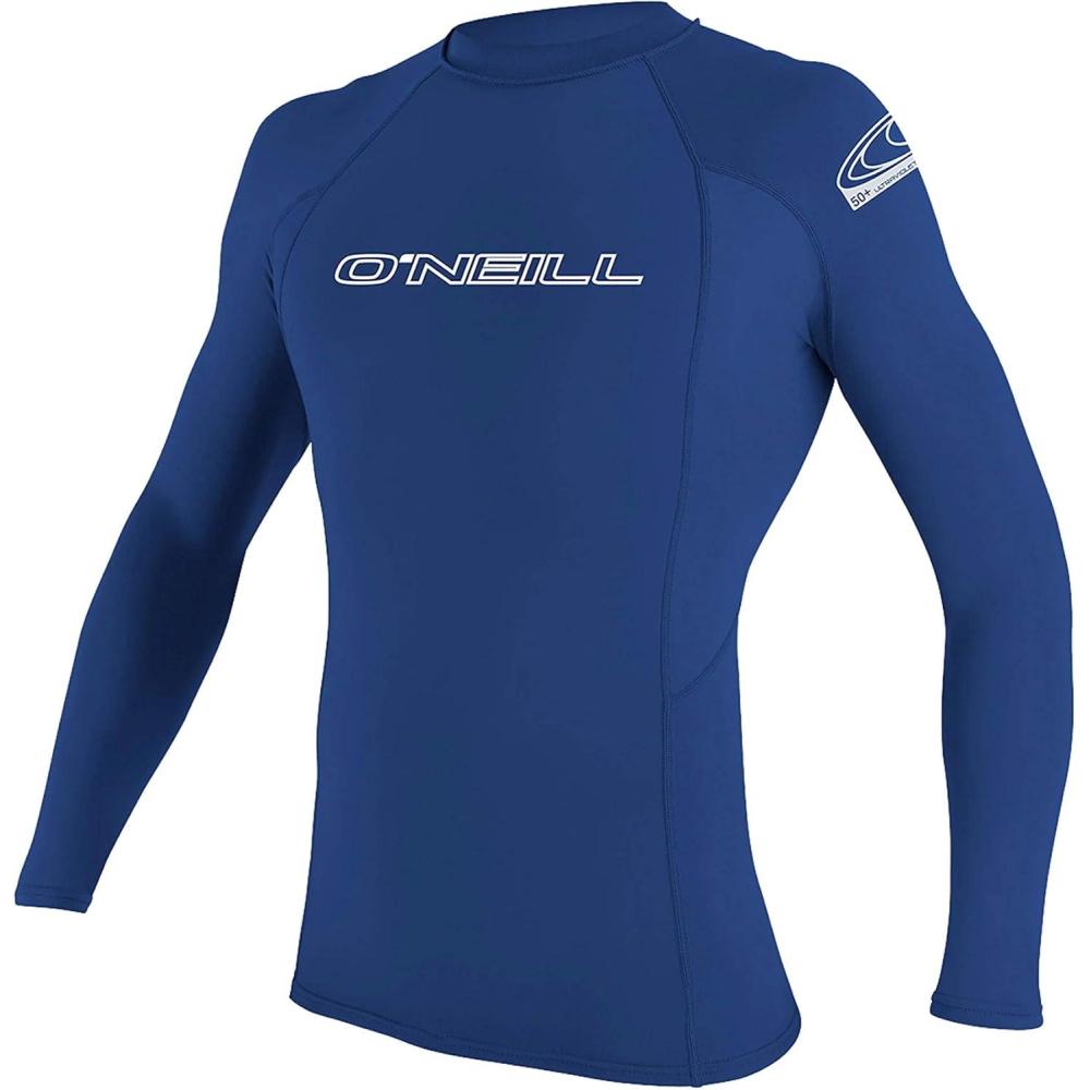 imageONeill Mens Basic Skins UPF 50 Long Sleeve Rash GuardPacific