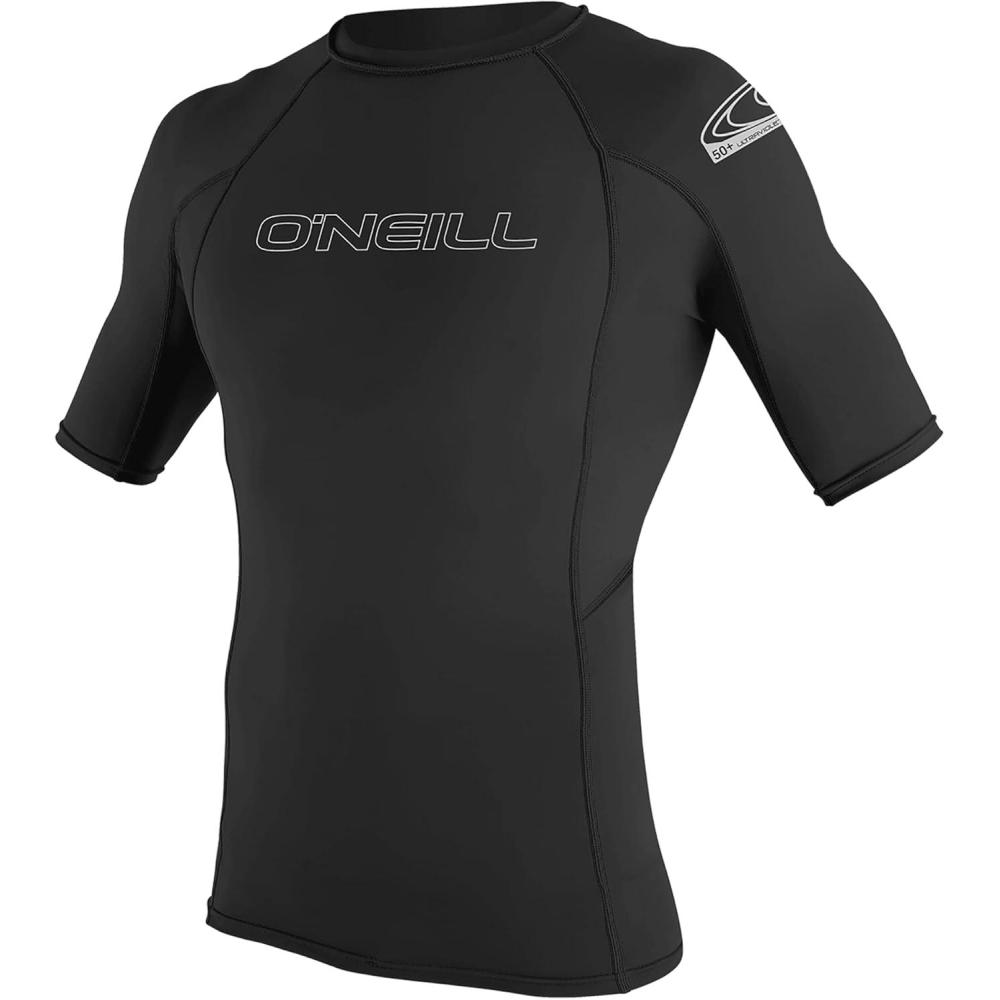 imageONeill Mens Basic Skins UPF 50 Short Sleeve Rash GuardBlack