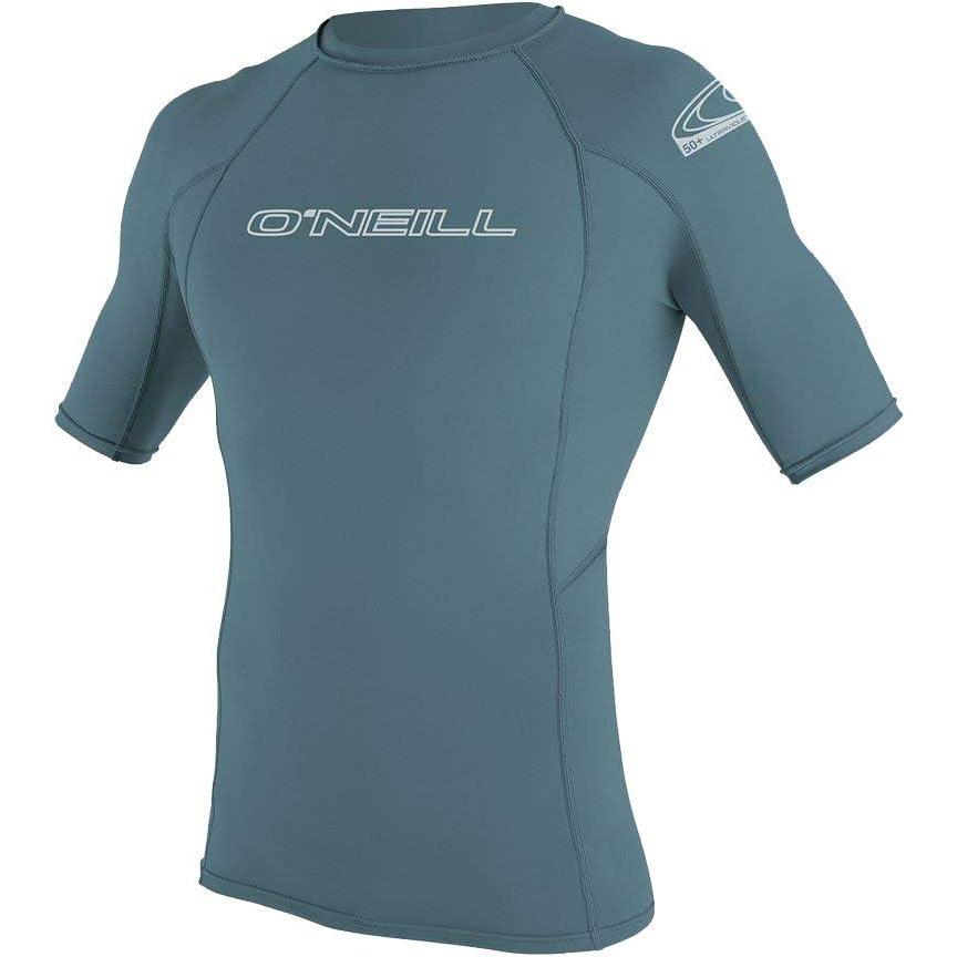 imageONeill Mens Basic Skins UPF 50 Short Sleeve Rash GuardDusty Blue