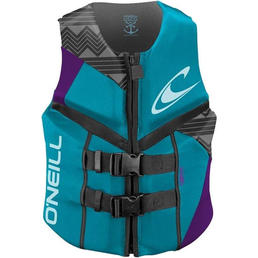 imageONeill Womens Reactor USCG Life VestTurquoiseUltravioletGraphite