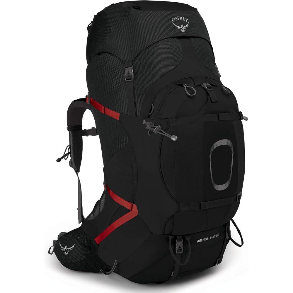 imageOsprey Aether Plus 100L Mens Backpacking Backpack Black LXLBlack