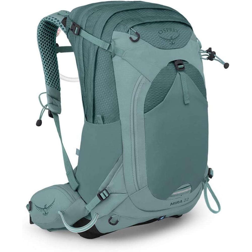 imageOsprey Mira 32L Womens Hiking Backpack with Hydraulics Reservoir Anchor BlueSucculent Green