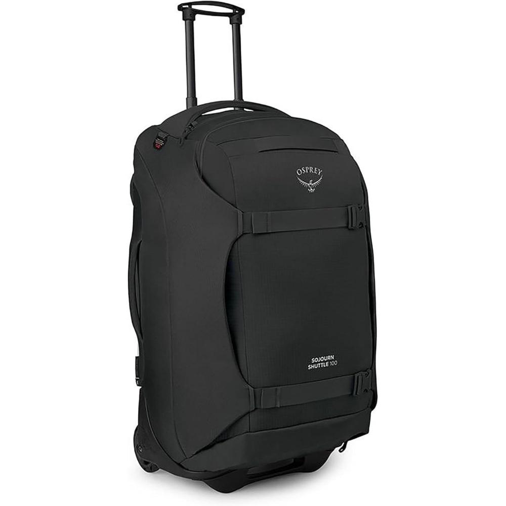 imageOsprey Sojourn Shuttle 30quot100L Wheeled Duffel Luggage  Rugged HighCapacity Travel Bag with Oversized Wheels and Reinforced Frame  Built for LongHaul Travel and Gear Protection BlackBlack