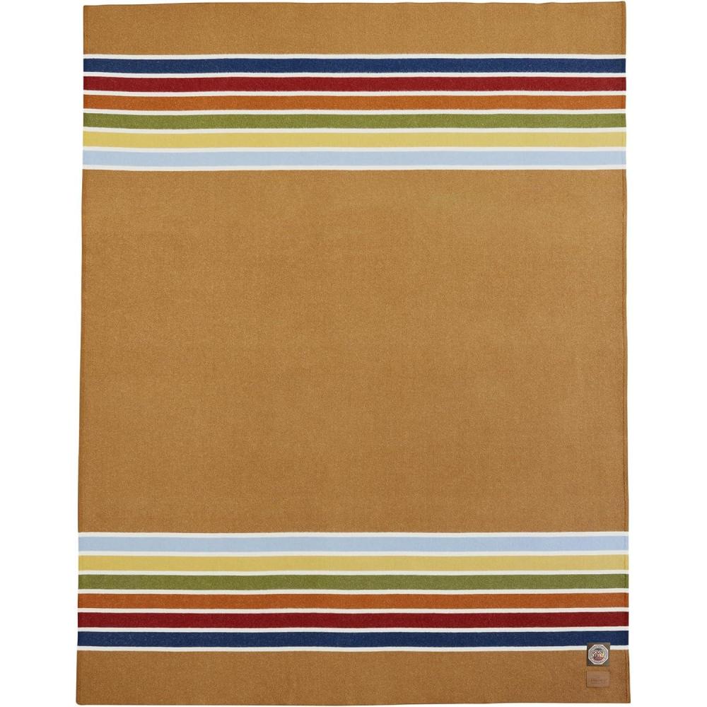 imagePendleton National Park Blanket Full 80quot x 90quot  100 Wool Soft and Durable Throw for Home ampamp Outdoor Adventures Iconic Park Stripes Collectible Keepsake  GlacierJoshua Tree