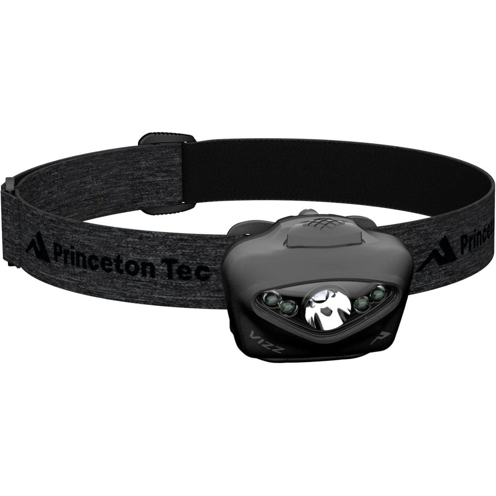imagePrinceton Tec Vizz Headlamp 550 Lumen Dimmable LED IPX7 Water Resistance Essential Outdoor Accessory for Hiking Backpacking Camping Running and Safety Preparedness Green New VersionBlack