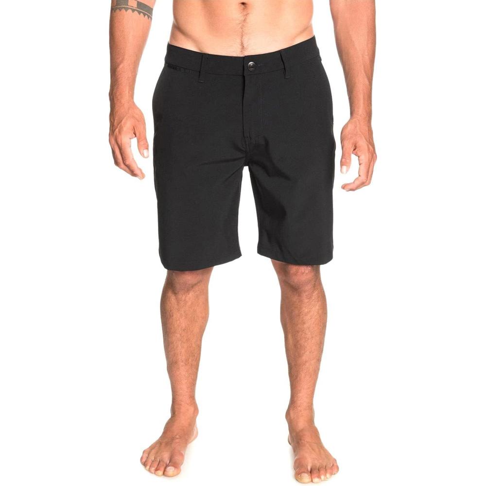 imageQuiksilver Mens Union Amphibian 20 Inch Water Friendly Hybrid Short 2844Black Solid