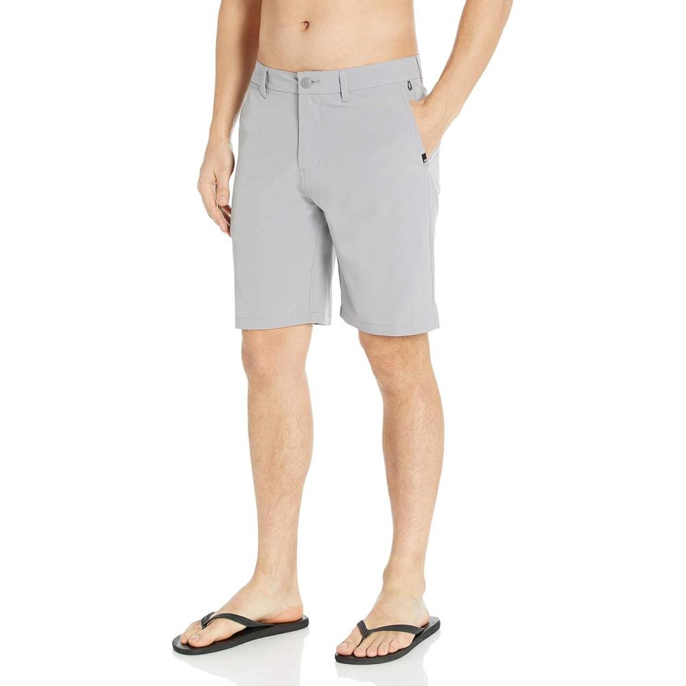 imageQuiksilver Mens Union Amphibian 20 Inch Water Friendly Hybrid Short 2844Sleet Solid