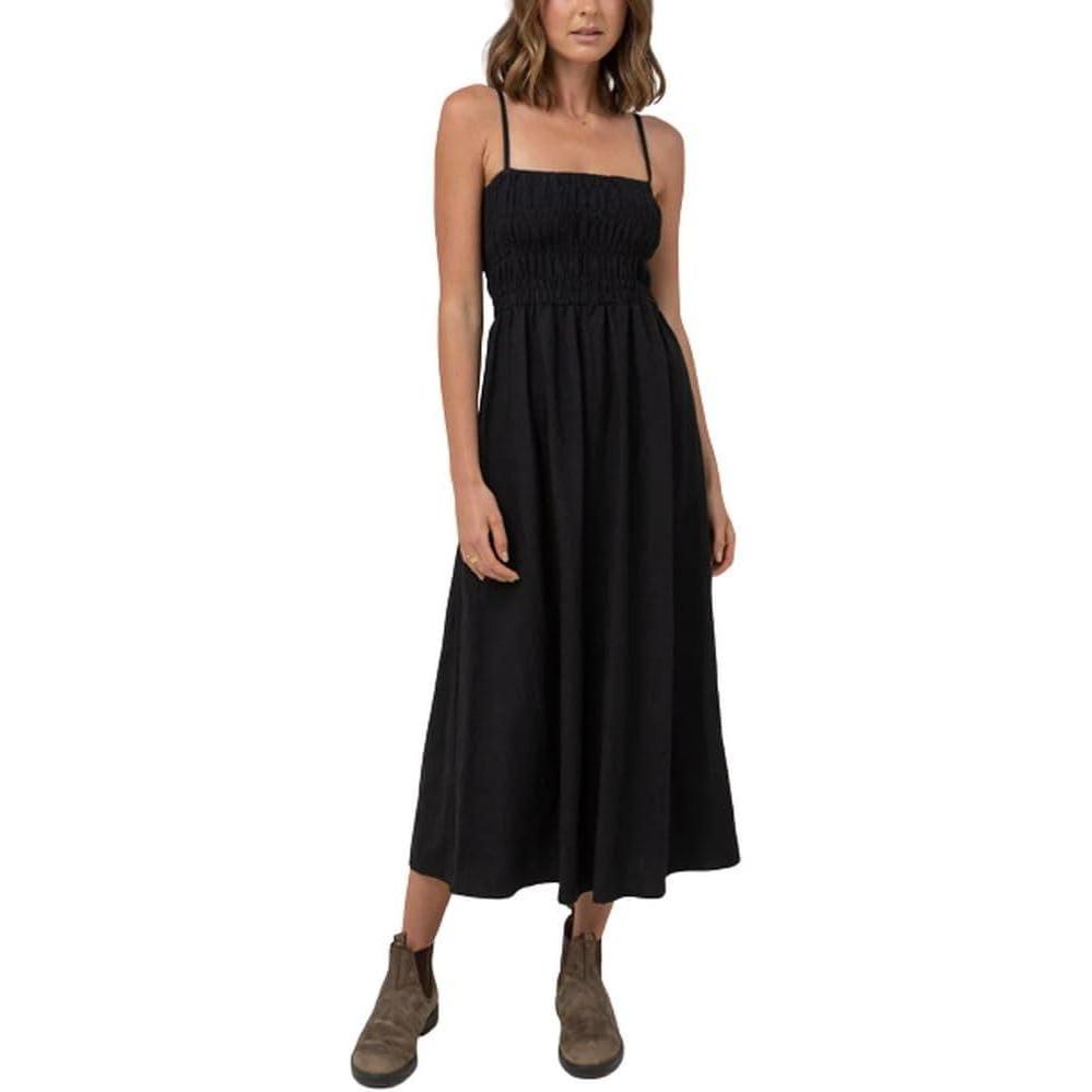 imageRHYTHM Womens Classic Shirred Midi DressBlack