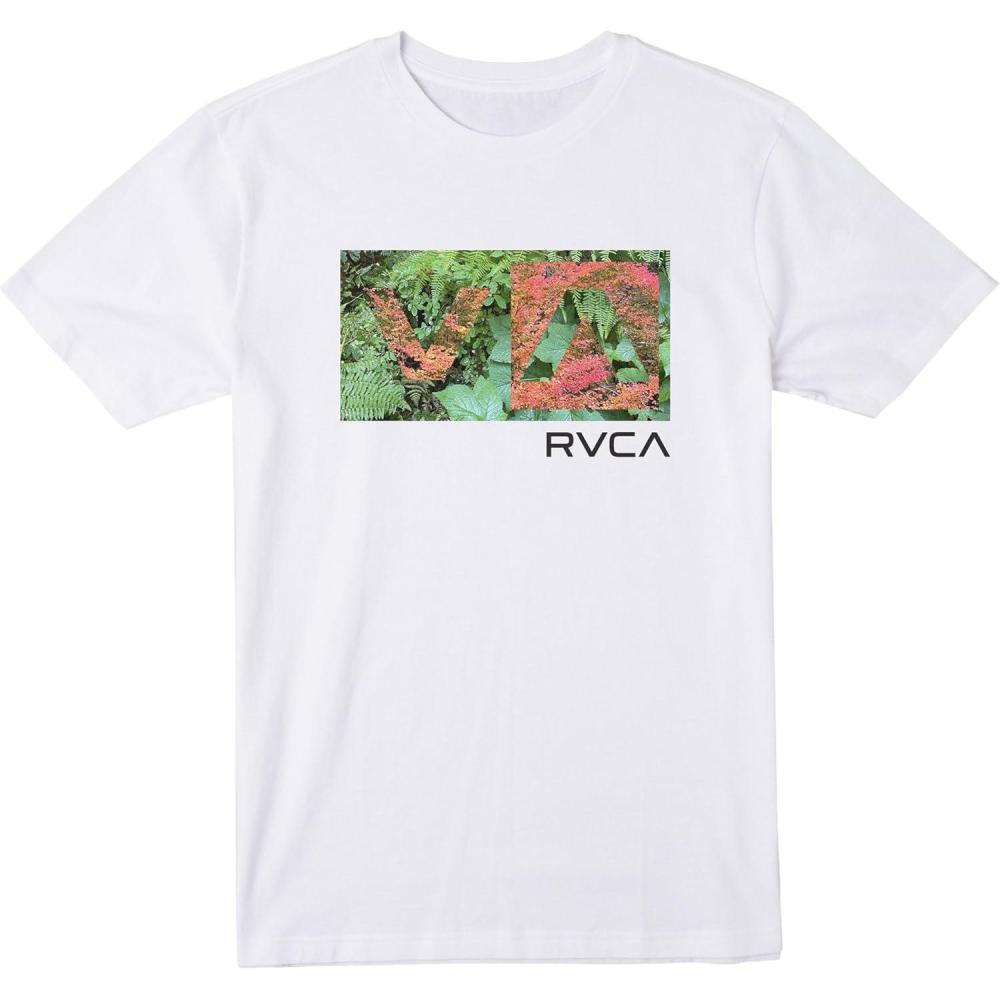 imageRVCA Mens Red Stitch Graphic Crew TShirtBalance Box White
