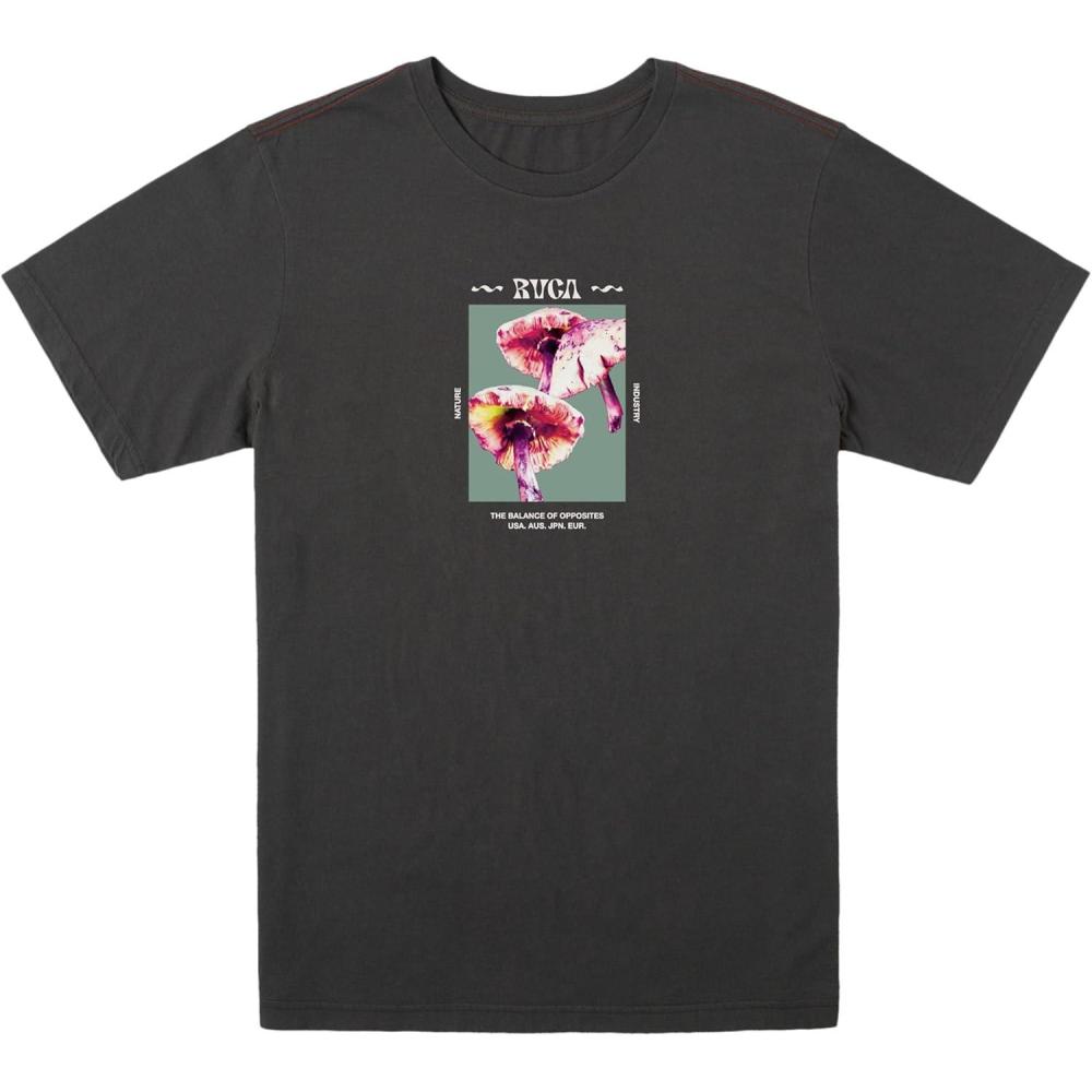 imageRVCA Mens Red Stitch Graphic Crew TShirtFalse Parisol Pirate Black