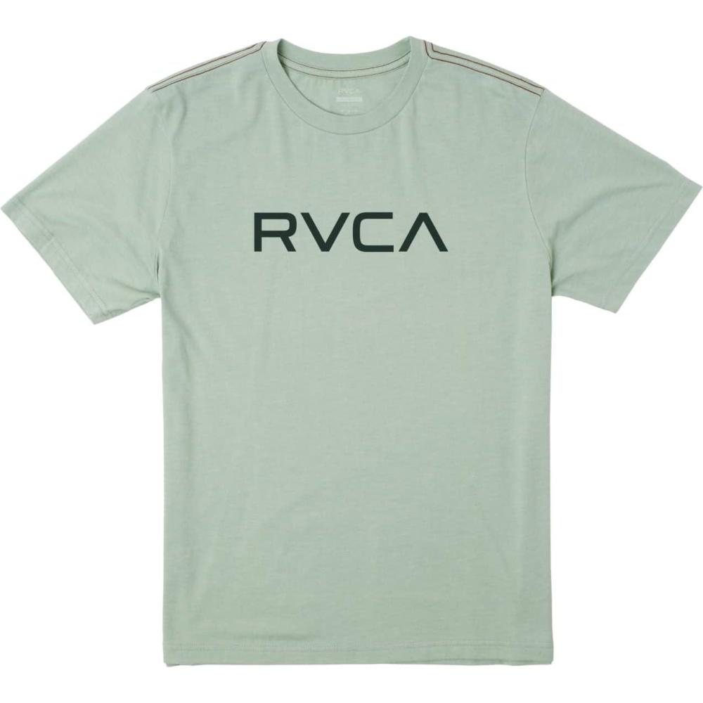 imageRVCA Mens Red Stitch Graphic Crew TShirtGreen Haze