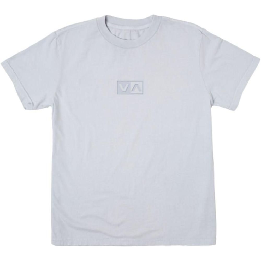 imageRVCA Mens Red Stitch Graphic Crew TShirtLil Balance  Gray Dawn