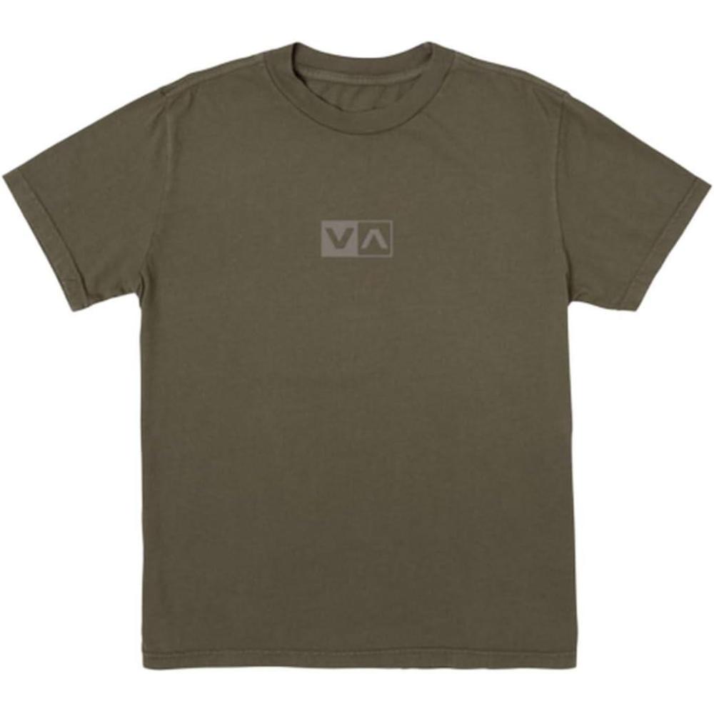 imageRVCA Mens Red Stitch Graphic Crew TShirtLil Balance Mushroom