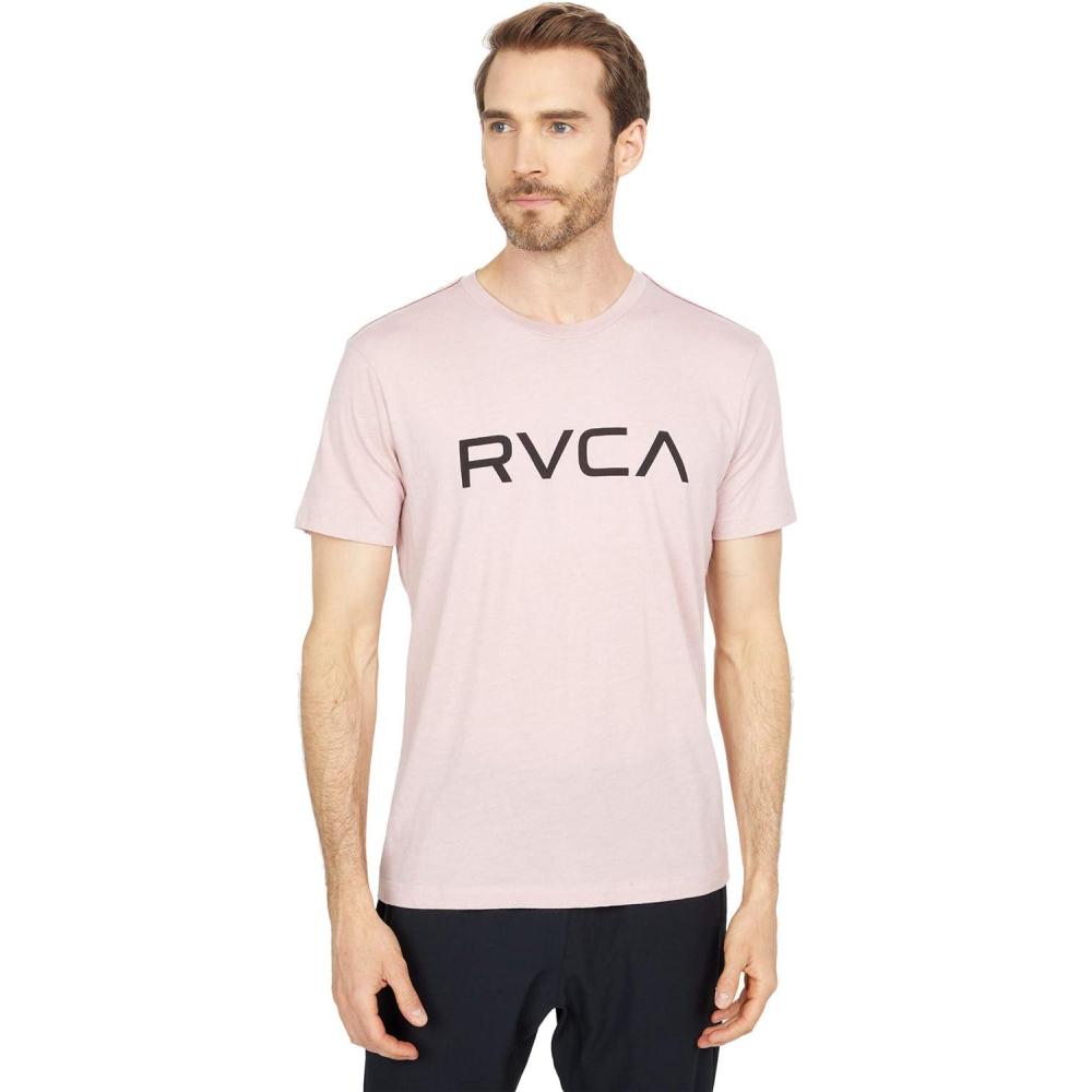 imageRVCA Mens Red Stitch Graphic Crew TShirtPale Mauve S125